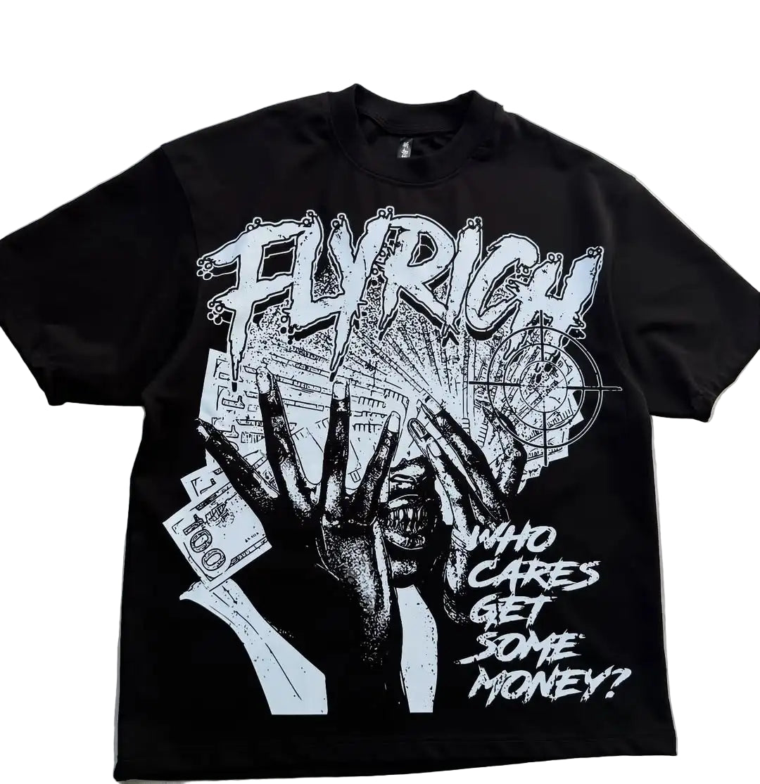 Y2k Harajuku streetwear men and women short sleeved fashion new cartoon print design shirt retro hip-hop trend oversized T-shirt