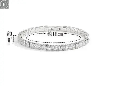 Real 3MM D VVS Moissanite Tennis Bracelet Passes Diamond Sparkling Test Solid S925 Jewelry Wedding Women Gift HALALZEN