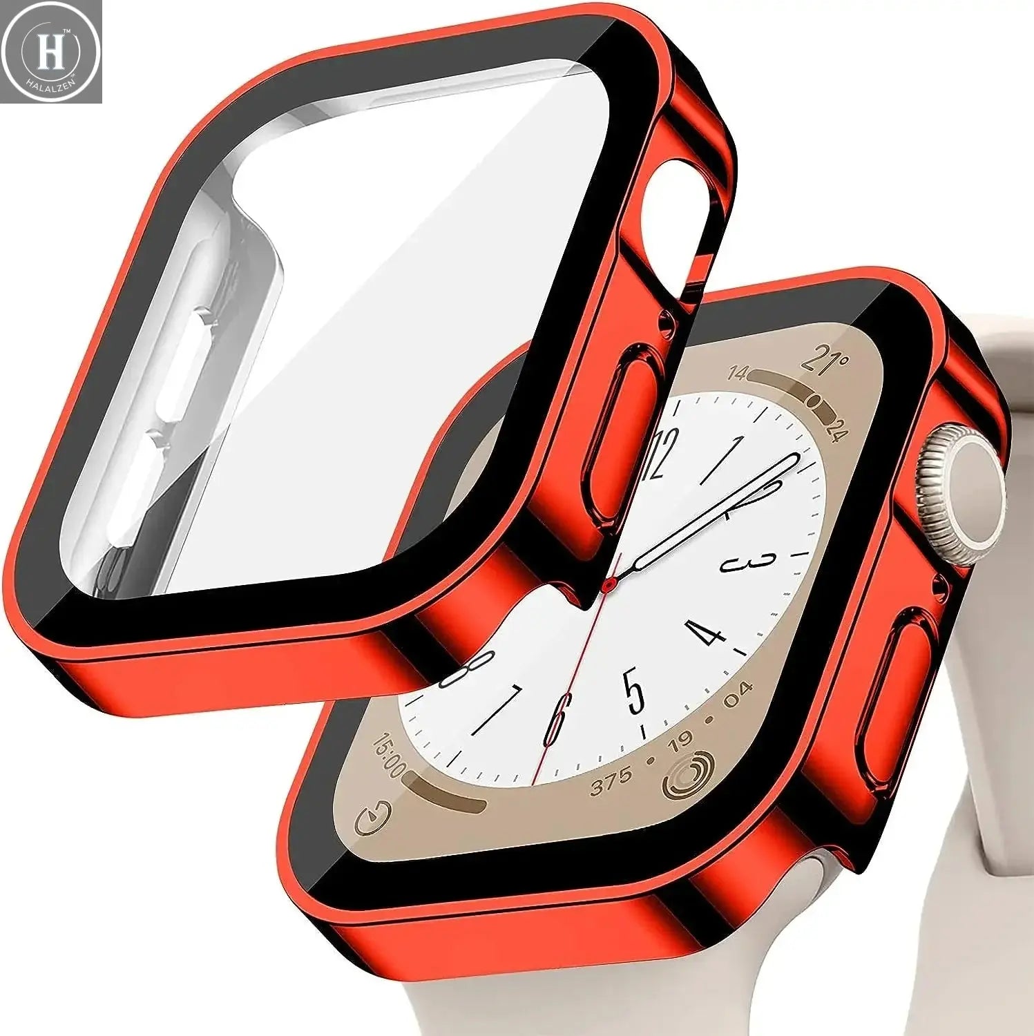 Tempered Glass+Cover For Apple Watch 11 10 9 8 7 46mm 42mm PC Bumper Screen Protector Case iWatch Series 7 6 5 4 SE3 44 40 45mm HALALZEN
