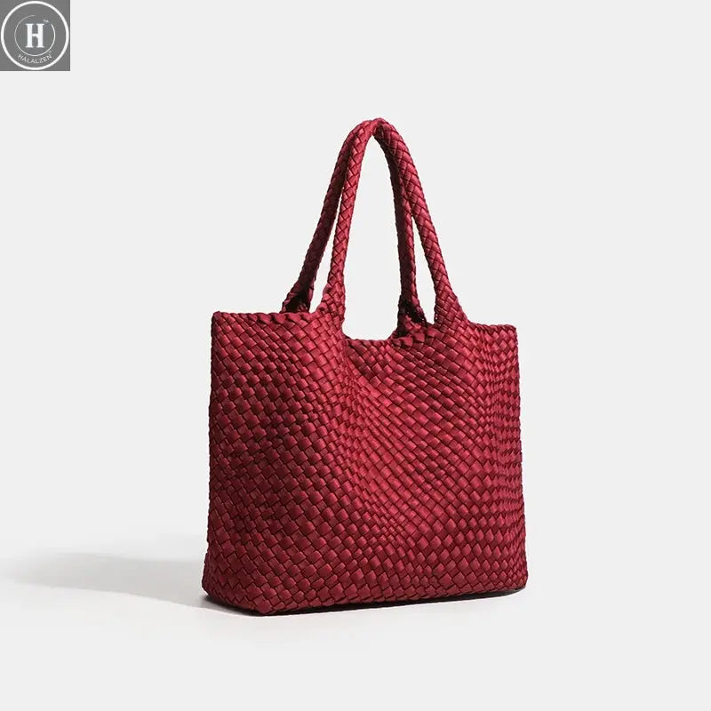 Large size women's tote bag Women's fashion bags 2024 Hot product Neoprene material women's hand-woven bag Large volume Tote bag HALALZEN