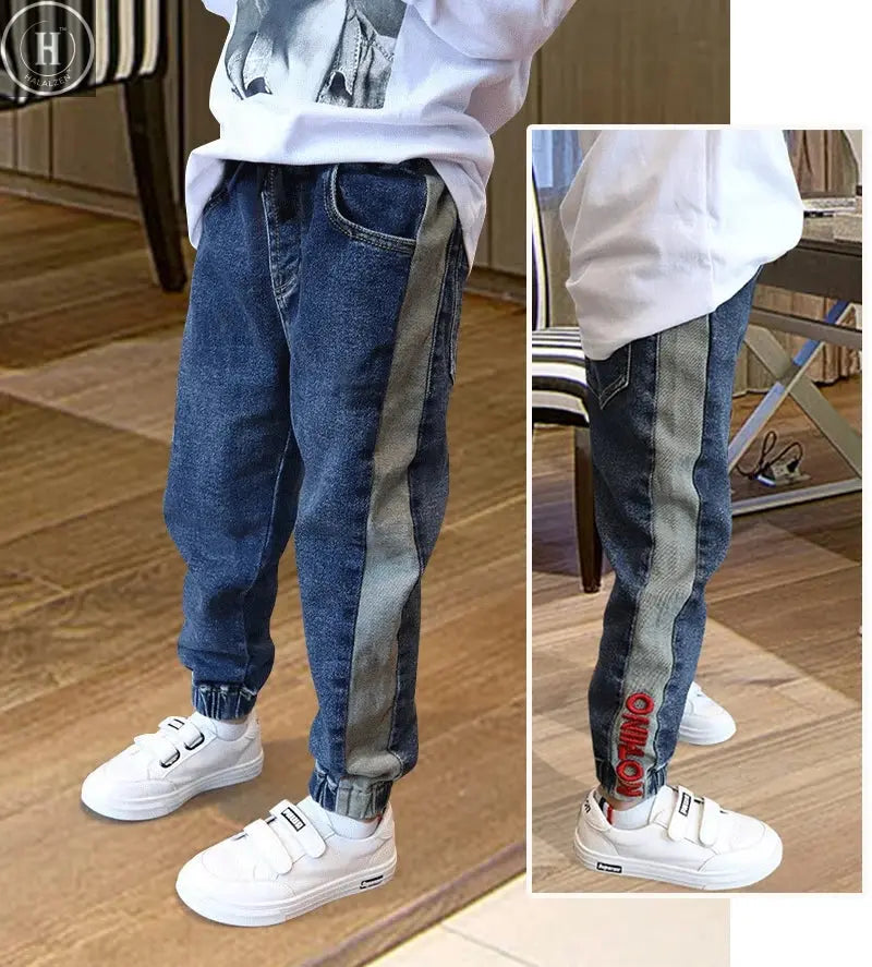 IENENS Kids Boys Jeans Baby Clothes Classic Pants Children Denim Clothing Infant Boy Casual Bowboy Bottoms Trousers  4-11 Years HALALZEN