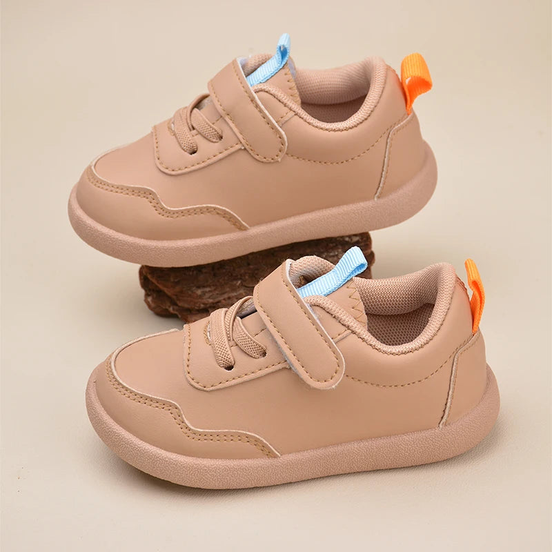 New Arrival Unisex Daily Outdoor Non-slip Lightweight Comfortable White Sneakers Toddlers First Walking Shoes EK9S101/220