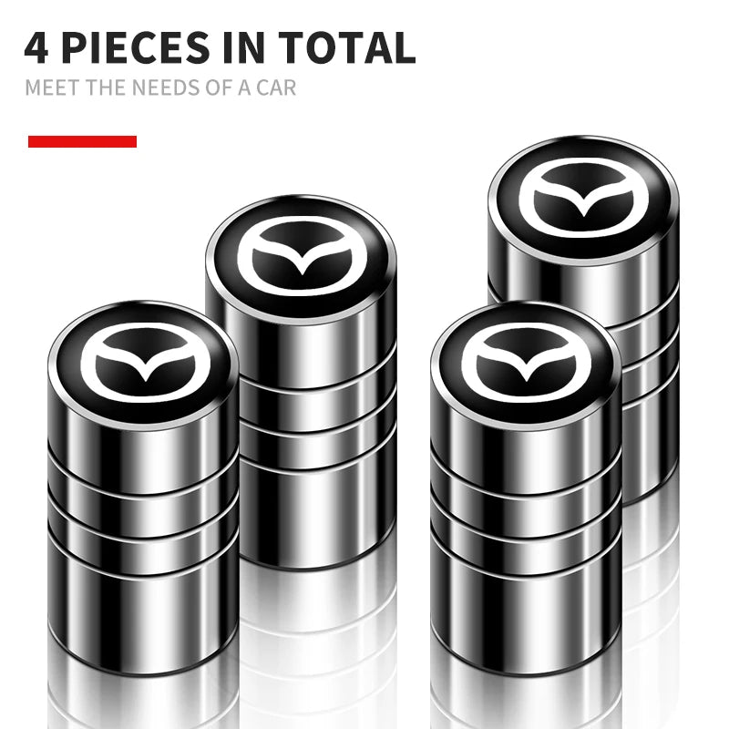 Car Styling Wheel Tire Valve Caps Stem Caps Decoration For Mazda 6 3 CX5 2 323 CX7 Demio Atenza Axela MX30 CX30 CX3 Accessories