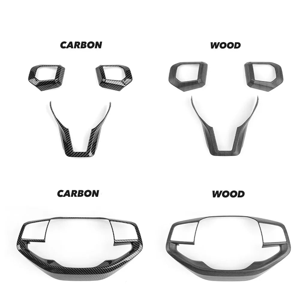 US For Kia NQ5 2026/EV6 2026 /EV3/EV4/K4 Car Tuning Carbon Fiber Steering Wheel /GT Steering Wheel Button Trim Cover Accessories