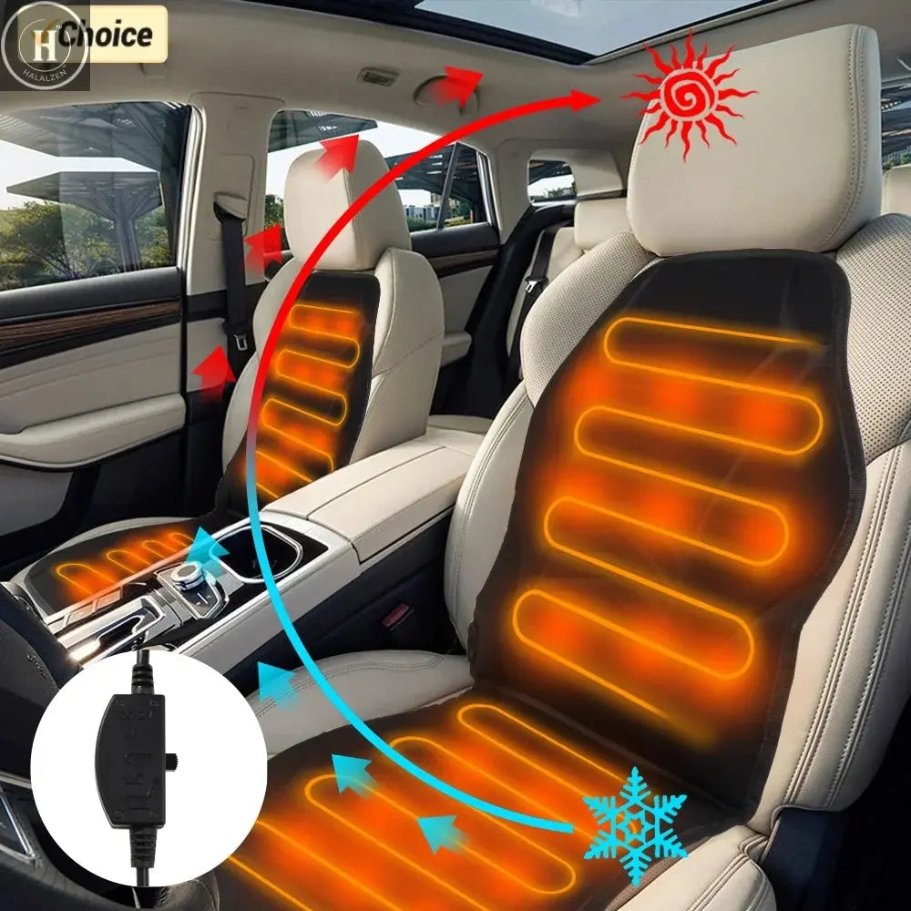 12V Car Seat Heating Cushion Cover for Winter Cold Days Car Heated Seats Winter Seat Heater Car Electric Heated Seat Universal HALALZEN