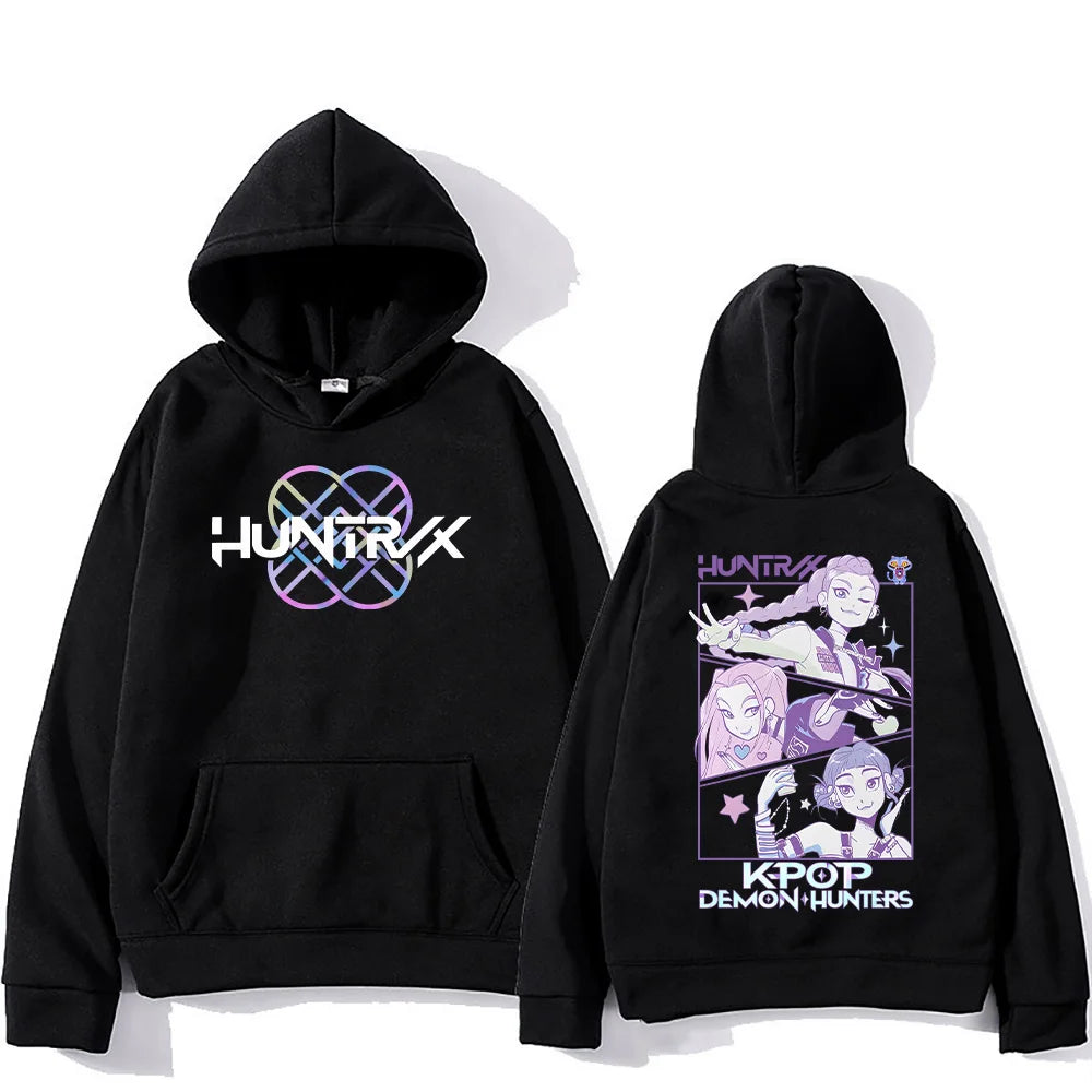 KPop Demon Hunters Hoodies Merch Kpop Men Women Sweatshirt Fashion Versatile Streetwear Oversized Y2K Pullovers Trends Anime Top