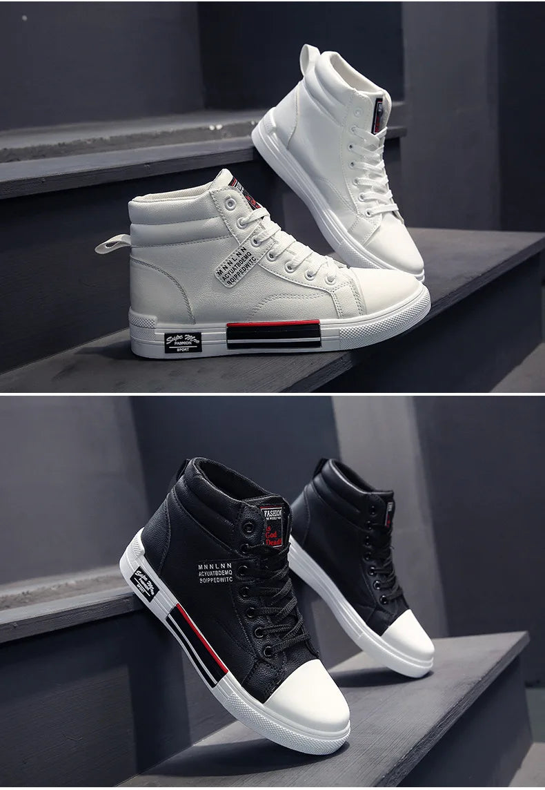 High-Top Casual Shoes for Men Non-Slip Student Male Sneakers New Winter Footwear