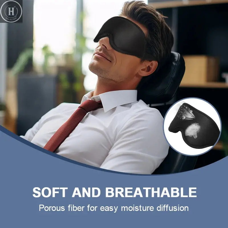 3D Three-dimensional Sleep Eye Mask Aviation Travel Memory Foam Concave Blackout Eye Mask Block Out Light With Women Men HALALZEN
