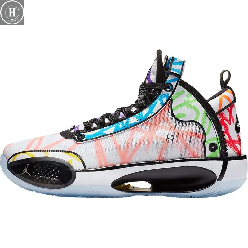 Nike genuine JORDAN GS women's large children's shock-absorbing sports basketball shoes DA4450-100 HALALZEN