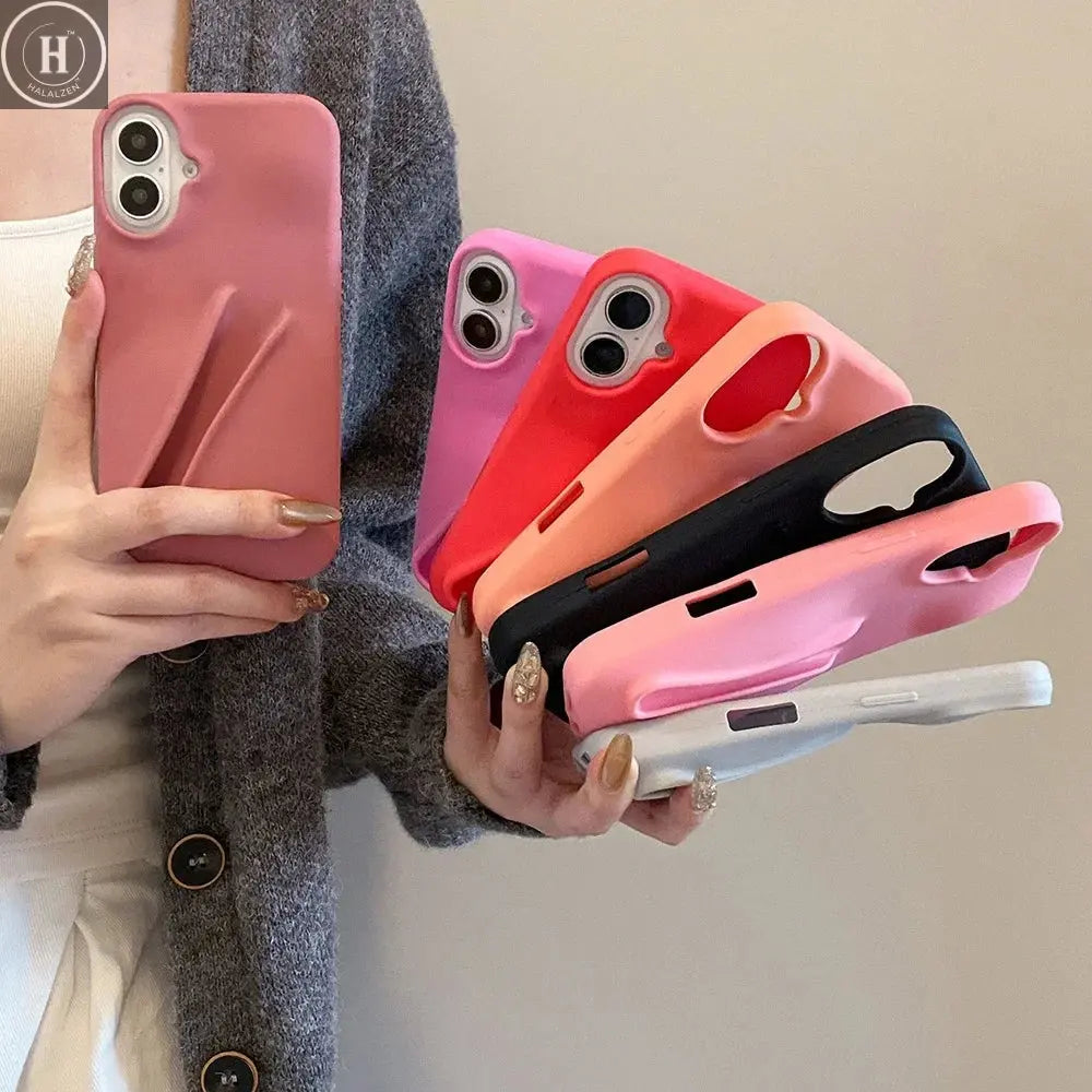 INS Lipstick Silicone Phone Case For iPhone 11 13 16 15 14 13 12 Pro Max 16 Plus Portable Lip Gloss Holder Soft Silicone Cover Halalzen UK