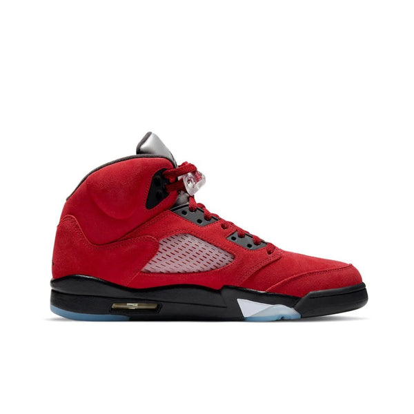 Original Air Jordan 5 'Bulls' For Men's Red and White Retro Classic Basketball Shoes Casual Sneakers