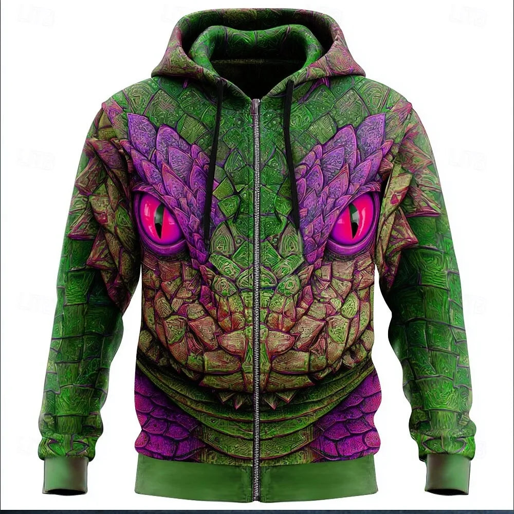 Dragon 3d Print Zipper Hoodies Sweatshirts Men Women Unisex Hooded Oversized Hoodie Zip Up Sweatshirts Tracksuits