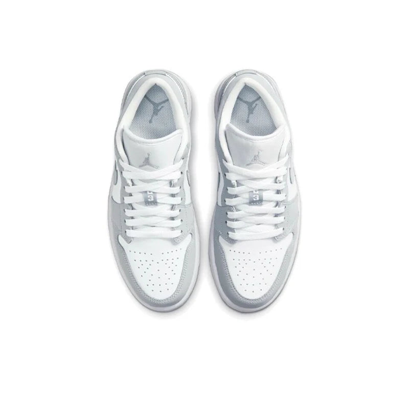 Original Air Jordan 1 Low "Wolf Grey" For Women's and Men's Unisex Trend Retro Low-Top Retro Classic Basketball Shoes