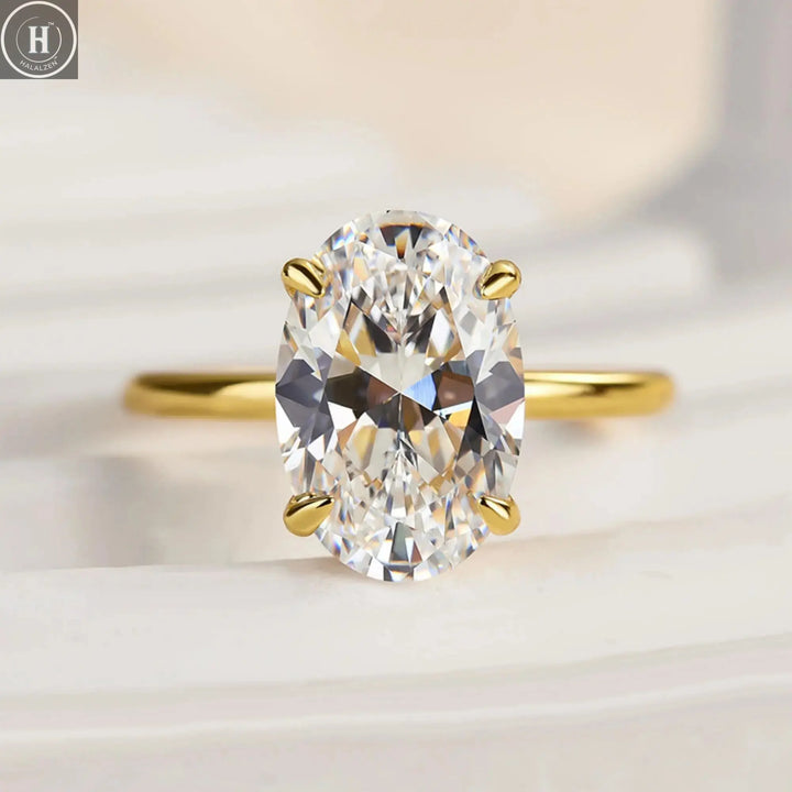 925 Sterling Silver Luxury Shiny 1-8CT Zircon Engagement Ring Wedding Band For Women Promise Eternity Ring Fine Jewelry Gift HALALZEN