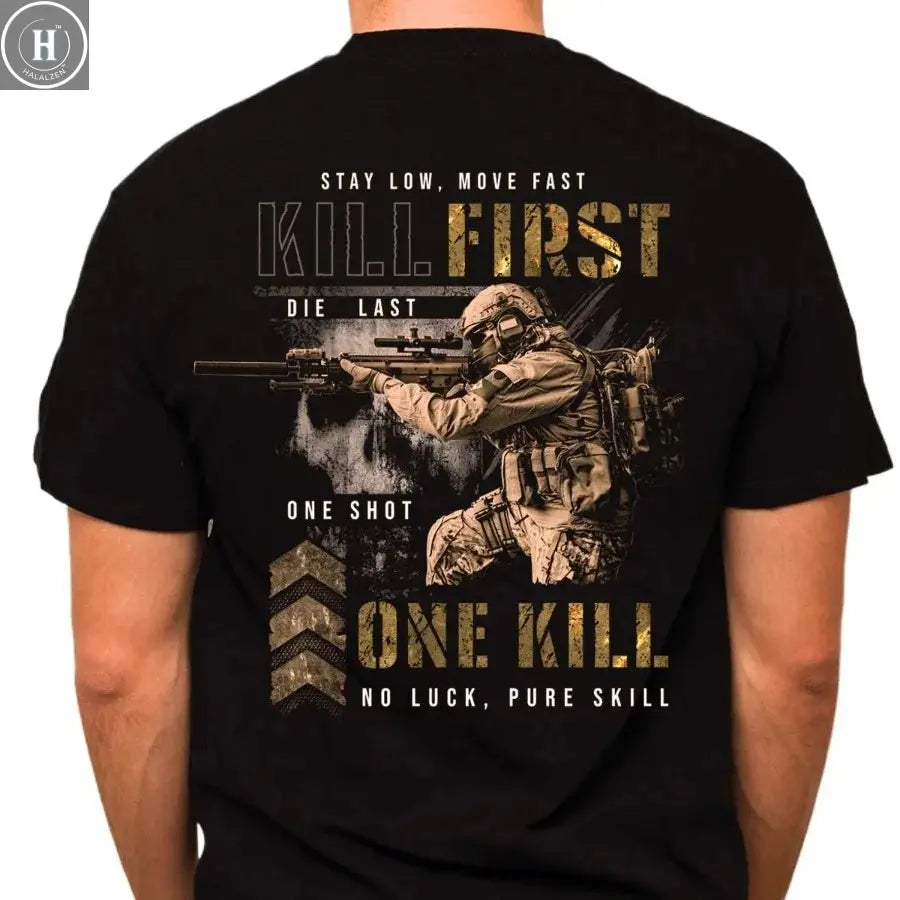 Stay Low Move Fast. Military Sniper T-Shirt New 100% Cotton O-Neck Short Sleeve Summer Casual Mens T-shirt Size S-3XL HALALZEN