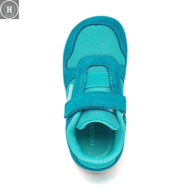 HOBIBEAR Wide Barefoot Shoes Boys Girls Artificial Leather Mesh Lightweight Breathable Sneakers Minimalist Zero Drop Shoes HALALZEN