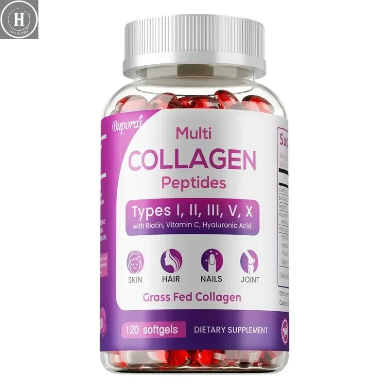 Collagen Peptides - Nourishes The Skin, Slows Down Aging, Promotes Healthy Hair, Strong Nails, and Improves Intestinal Digestion HALALZEN