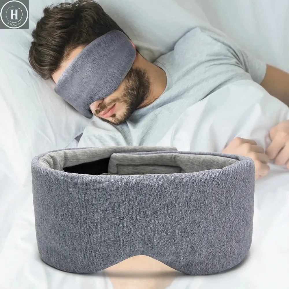 100% Cotton Silk Sleep Mask Blindfold Eye Cover Eye Patch Women Men Soft Portable Blindfold Travel Eyepatch Sleeping Eye Mask HALALZEN