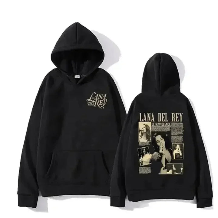 Casual Lana Del Rey Singer Hoodies for Men and Women Harajuku Fashion Long Sleeve Sweatshirt Moleton Graphic Print Streetwear