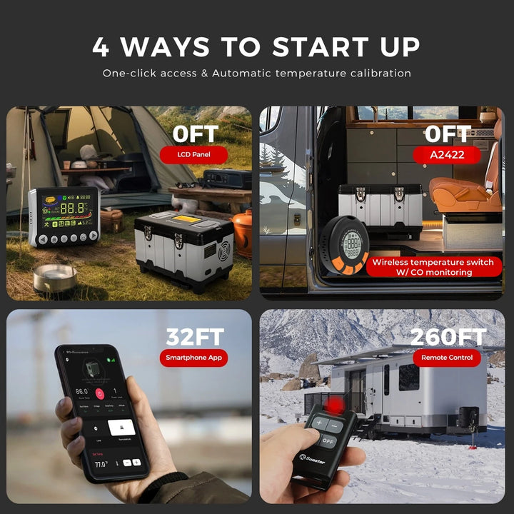 Sunster TB10PRO Diesel Air Heater 12V 24V 110-240V 8KW Parking Heater With Bluetooth APP and LCD Monitor for Car Homes Camper