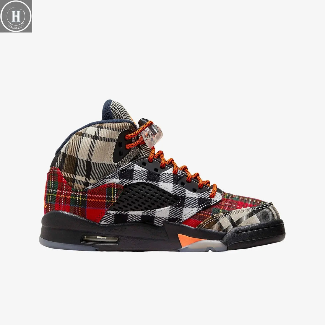 Nike genuine Jordan GS women's and children's checkered patchwork fashionable casual shoes FD4814-008 HALALZEN