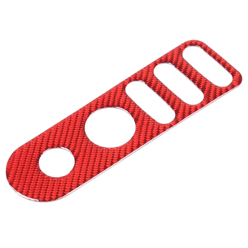 For SEAT Leon León Mk2 1P 2008-2012 Soft Carbon Fiber Car Central Door Lock Button Frame Cover Sticker Car Interior Accessories