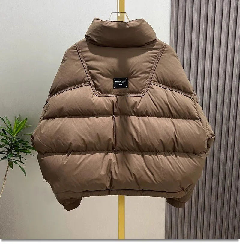 2024 New Thicken Down Cotton Puffer Jacket Petite Cropped Winter Coat Women Stand Collar Parkas Jacket Waterproof Snow Wear Outw