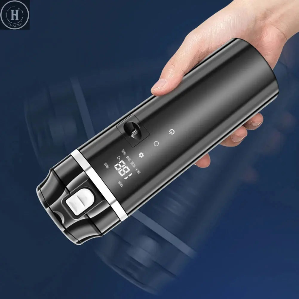 12V/24V Car Heating Cup Digital LCD Display Electric Kettle Stainless Steel Car Heated Smart Mug 500ML Coffee Milk Heated Kettle HALALZEN