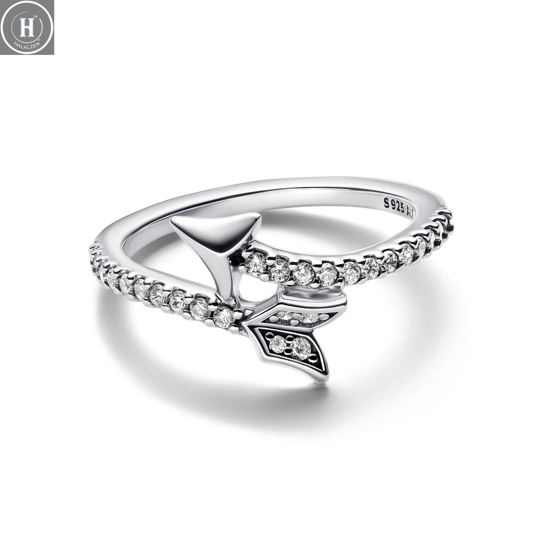 Hot Sale 925 Silver Rings Love Arrow Bow Lotus Heart For Mother Original Silver 925 Wedding Valentine's Day Ring Trinkets HALALZEN