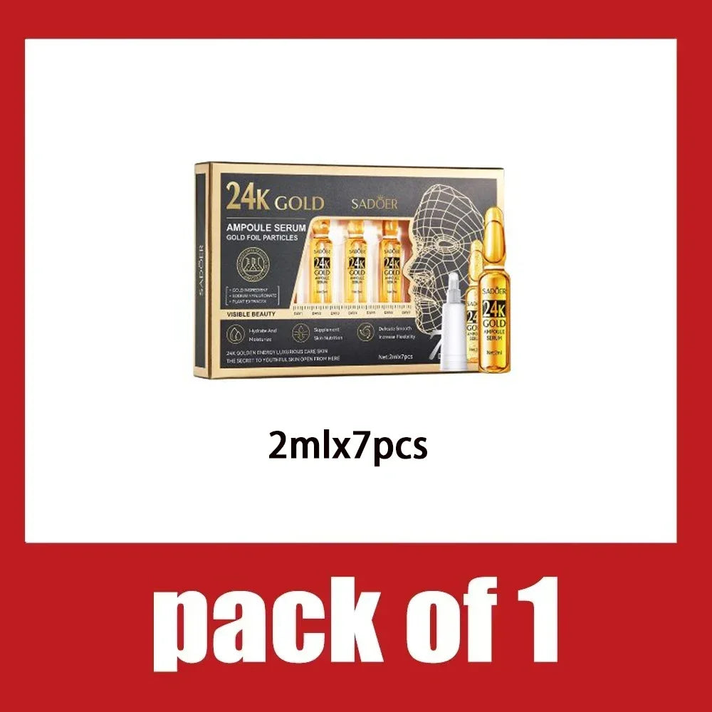 Korean 24K Gold Hyaluronic Acid Serum Protein Thread Lifting Filler Absorbable Collagen Protein Thread Vitamin C Facial Essence HALALZEN