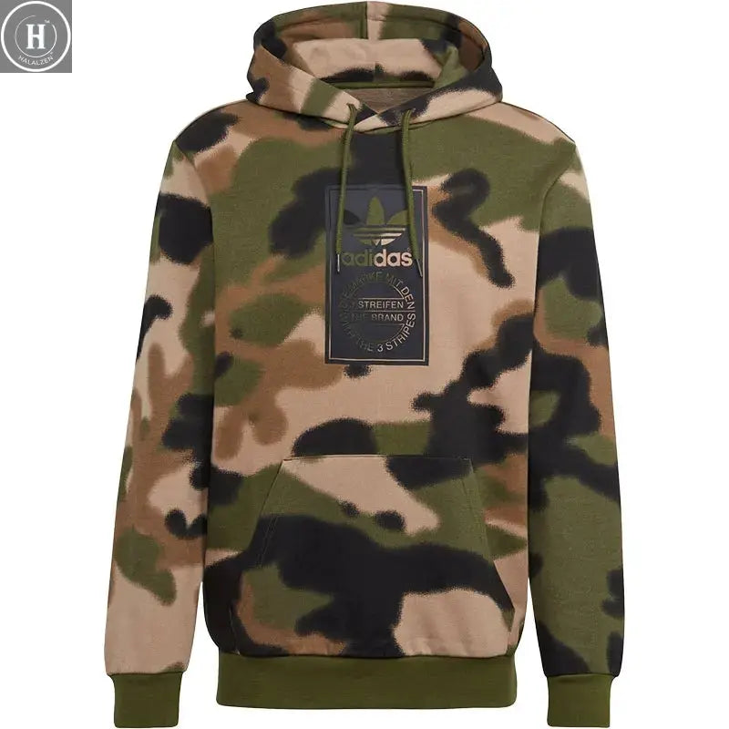 Adidas Originals Men's New Camouflage Hooded Sportswear Sweatshirt GN1879 HALALZEN