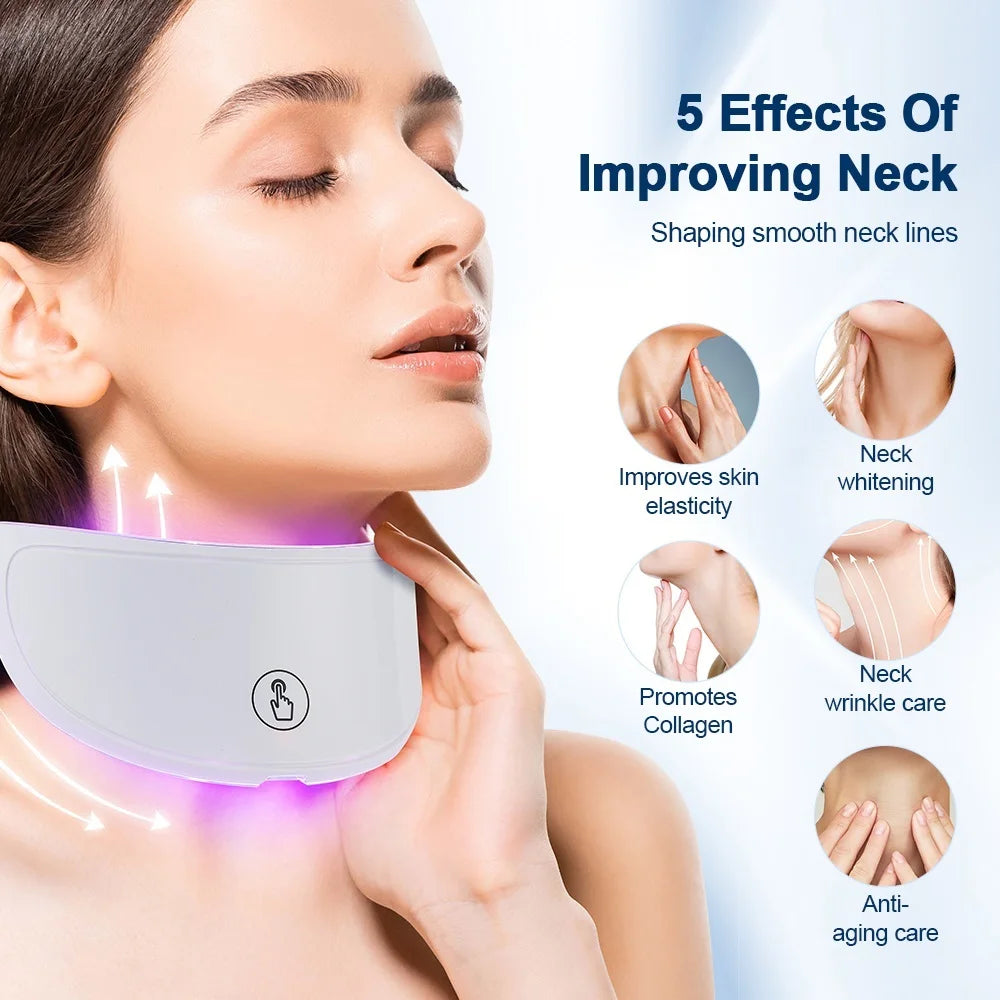 7-Color LED Facial &amp; Neck Light Therapy Mask