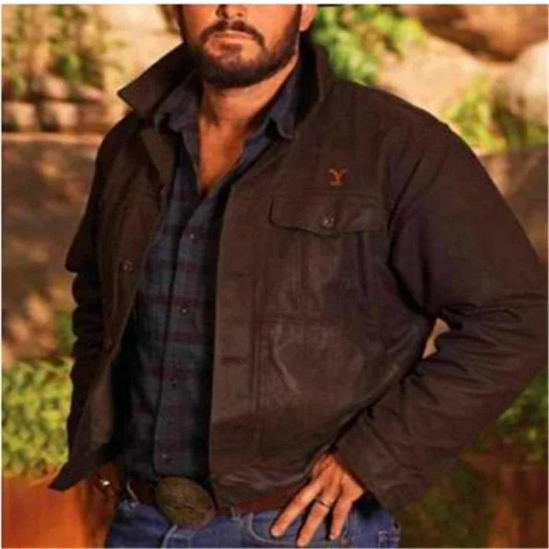 Black Cotton Jacket Men's Jean Jacket 5XL Cotton Denim Autumn Winter Jacket Male Jean Coats Men Cowboy Jackets