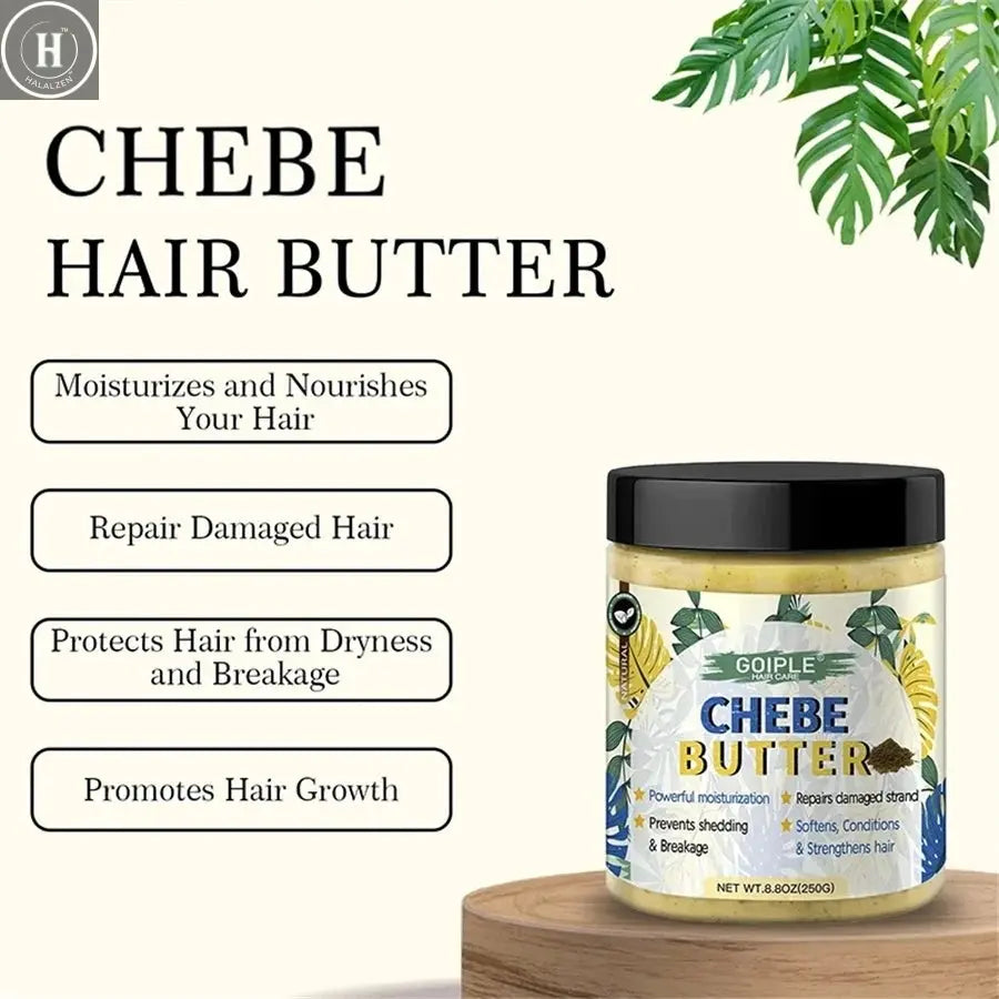 Chebe Hair Care Set with 250g Treatment Butter 60ml Moisturizing Oil 100g Nourishing Powder Dry Damaged Hair DIY Tools Products HALALZEN