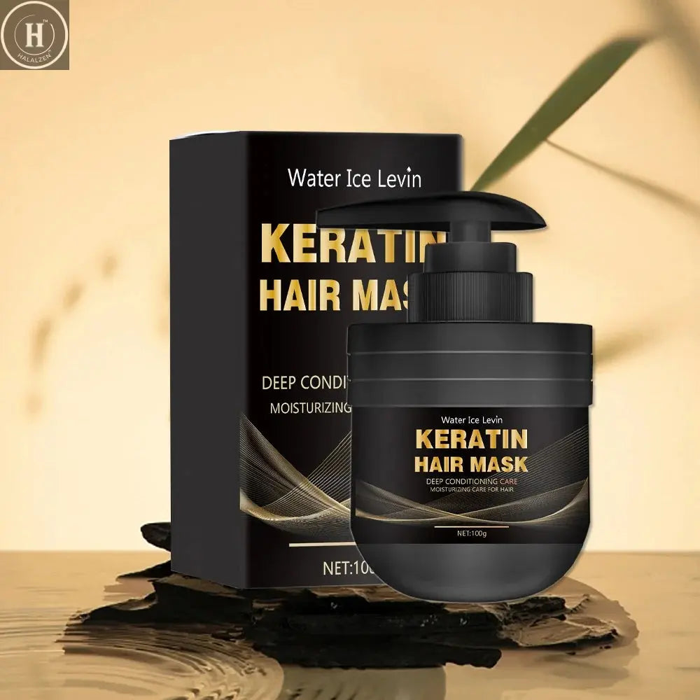 New Keratin Hair Mask For Maltreated Hair 5Seconds Repairing Damaged Frizzy Hairs Smoothing Nourish Straightening Hair Care 100g HALALZEN