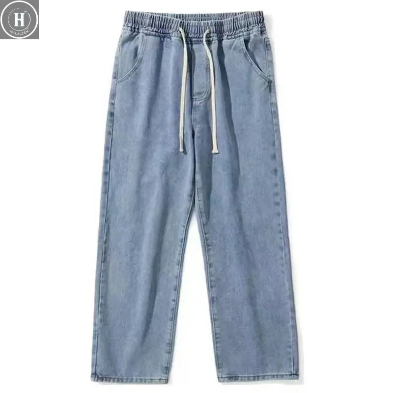 Boyfriend Vintage Fashion Straight Casual Loose Denim Cargo Pants Men Designer Prints Star Jeans Streetwear Loose Wide Leg Jeans HALALZEN