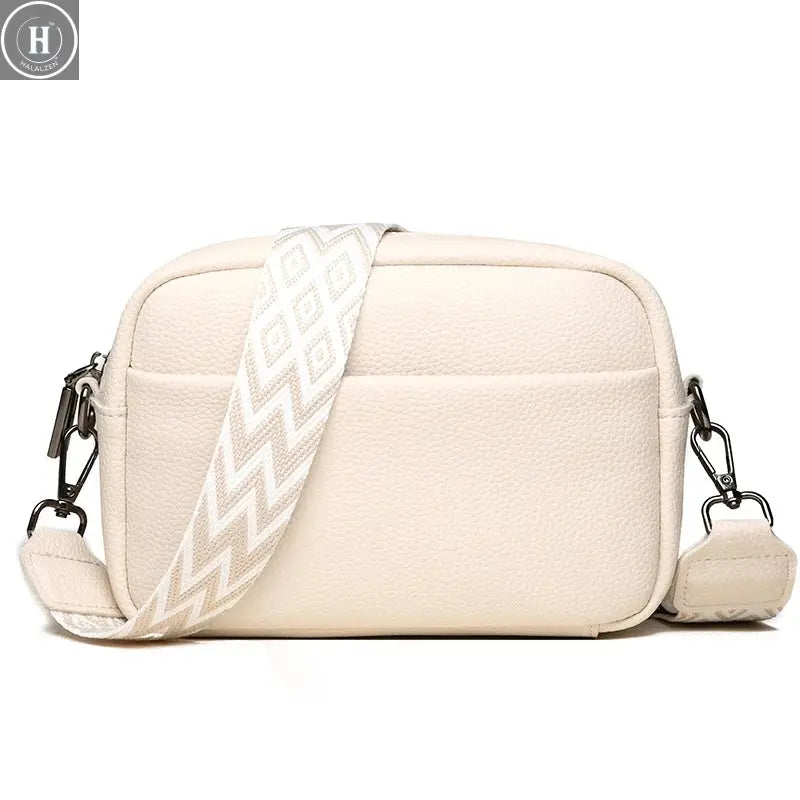 100% Genuine Leather High Quality Soft Cowhide Female Messenger Bag Sac Women Handbags Fashion Designer Brand Small Shoulder Bag HALALZEN