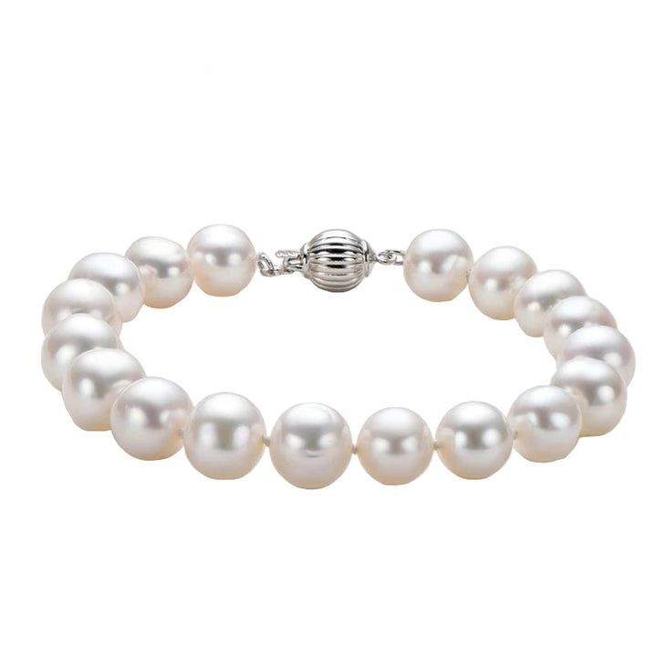 925 Silver Natural Freshwater Pearl Bracelet Women'S Daily Wear Elegant Bracelet Jewelry Anniversary Birthday Gift