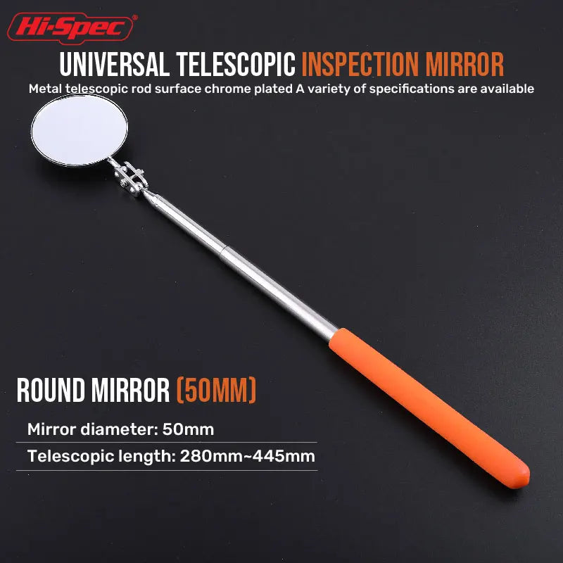 Extendible Inspection Rotatable Mirror Auto Telescoping Inspection Round Mirror Extending Hand Tools Set Detection Tool