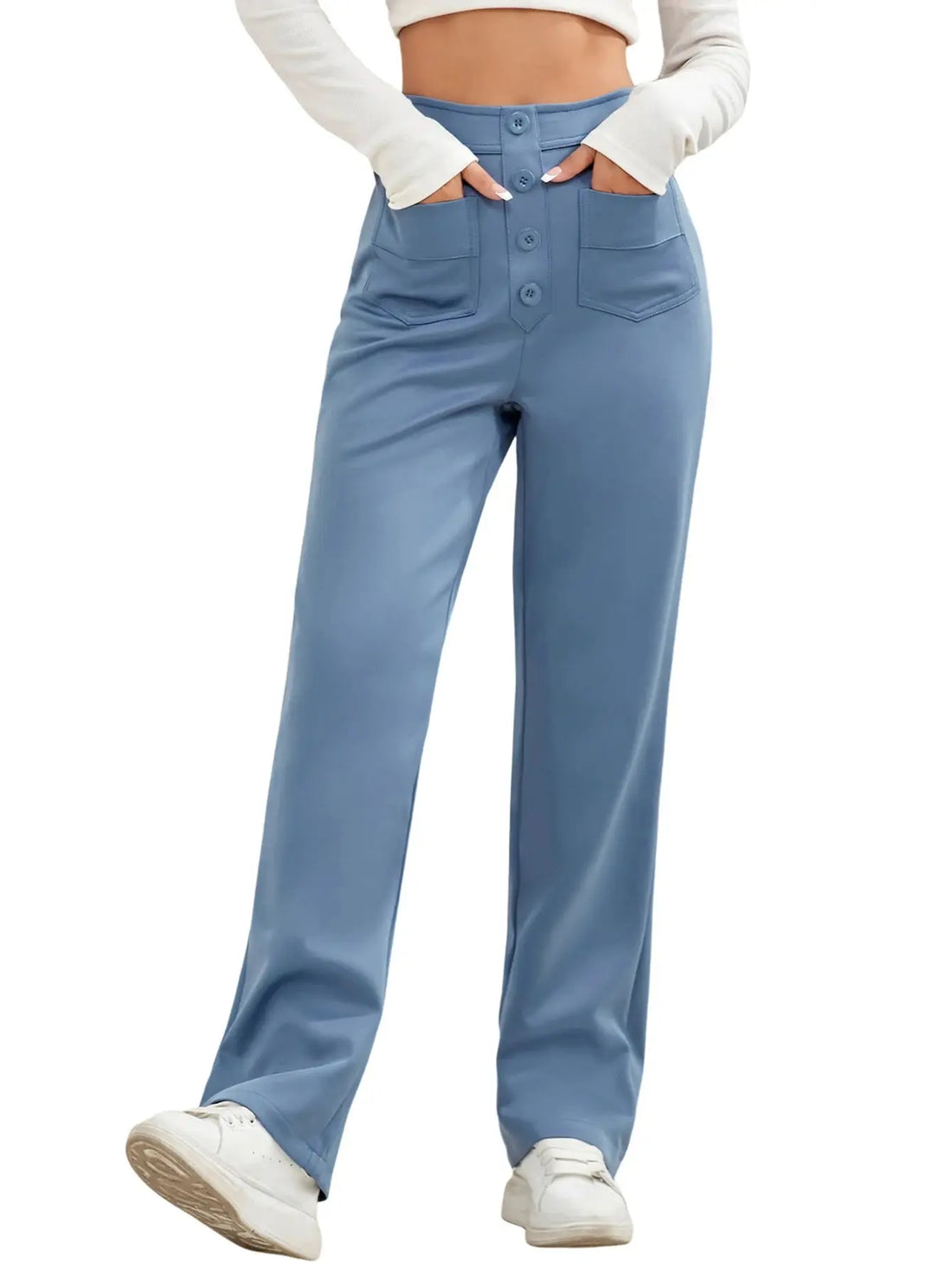 Women Sweatpants 2024 High-Waisted Multi-Pocket Cargo Pants Elegant Full-Length Casual Pants Halalzen UK