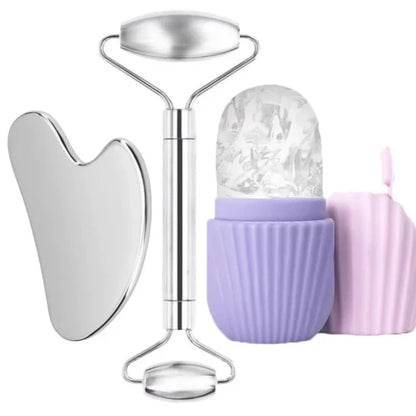 Ice Face Roller &amp; Gua Sha Facial Massage Tool