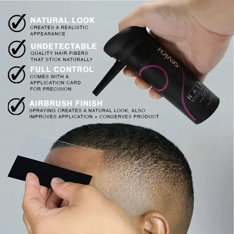 SEVICH Hair Building Fiber Set Cover Sparse Hair Or Bald Spots Hair Loss Regrowth Treatment Keratin Hair Fiber Powder Applicator HALALZEN