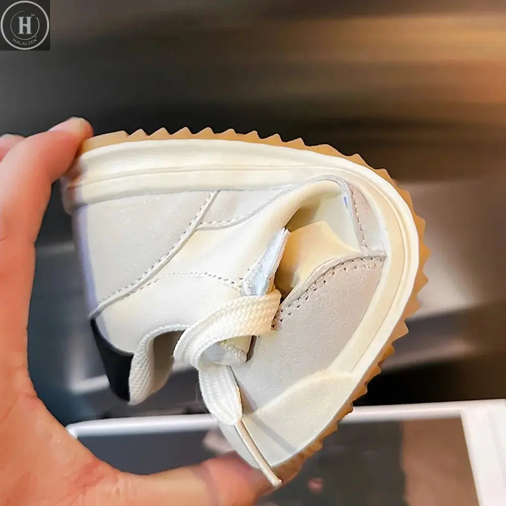 Spring Running Shoes For Children PU Leather Waterproof Kid's Tennis Shoes Anti-slippery Teenager Boy's Girl's Sneakers HALALZEN