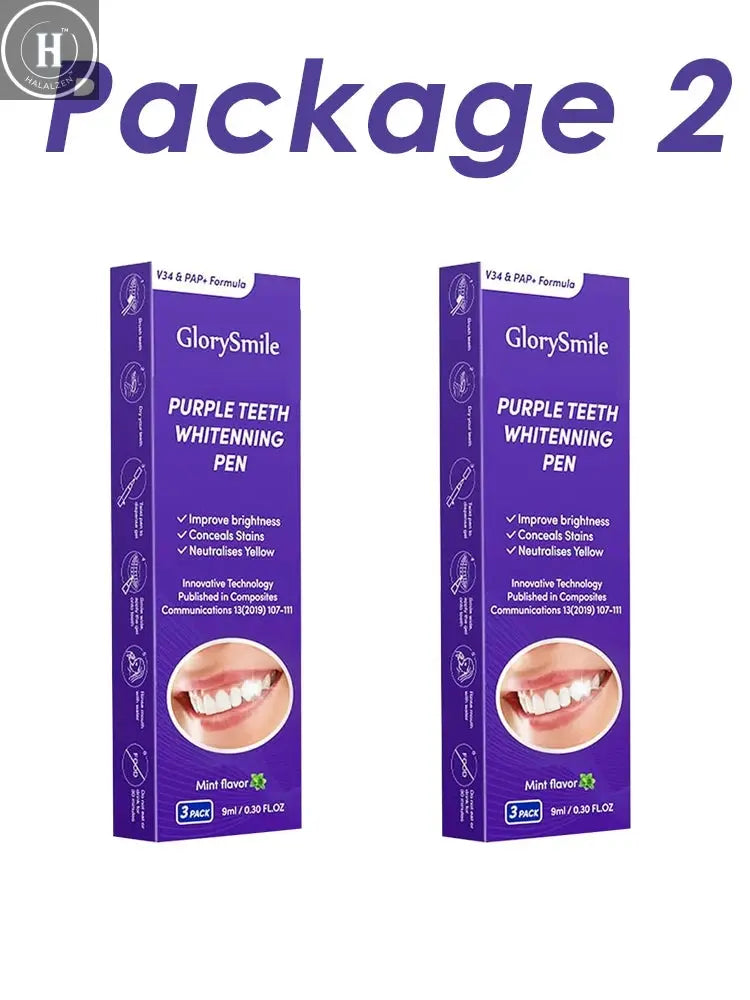 Purple Instant Teeth Whitening Pen Tartar Toothpaste Cleaning Tooth Stain No Sensitivity for a Brighter Whiter Smile Decay Care HALALZEN