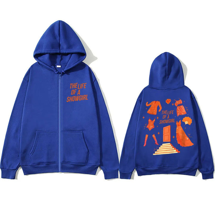 The Life of A Showgirl New Album Zip Up Hoodie Men Women New Era Fashion Pop Music Sweatshirt Casual Fleece Loose Jackets