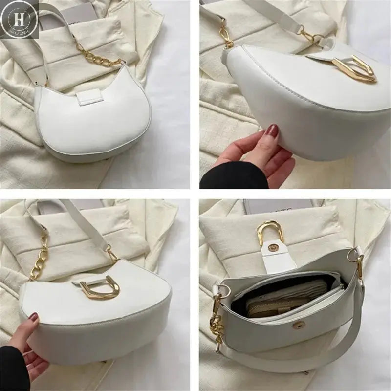 Trendy Pu Leather Shoulder Bag for Women Stylish Underarm Purse with Zipper Closure, Elegant Design Perfect for Everyday Use HALALZEN