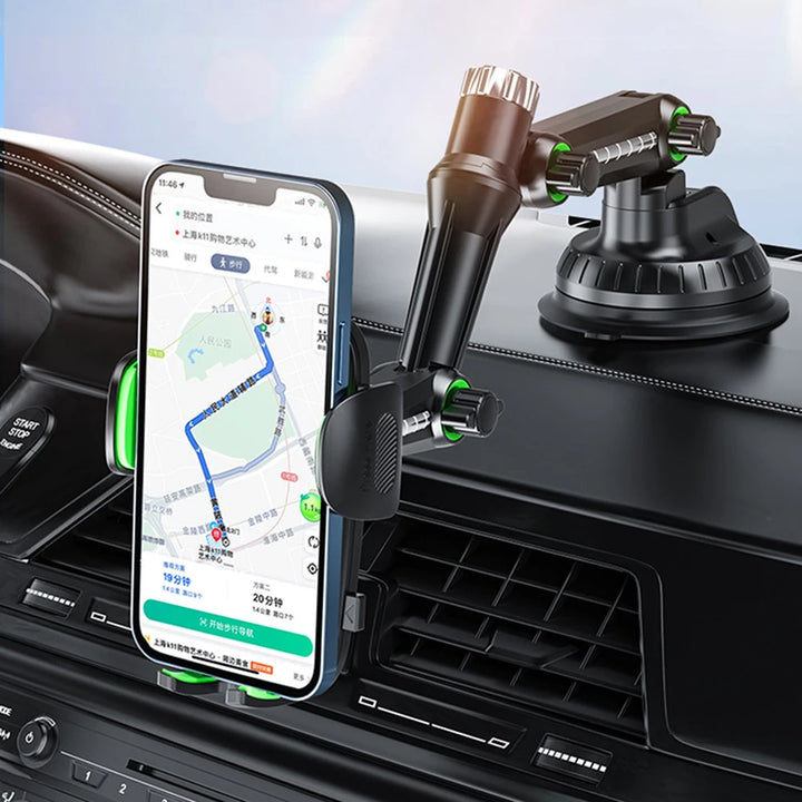 Air Vent Phone Mount Flexible Long Arm 360 Degree Rotating Phone Clip Bracket Hands Free Dashboard Phone Holder for 4.7-7.2 Inch