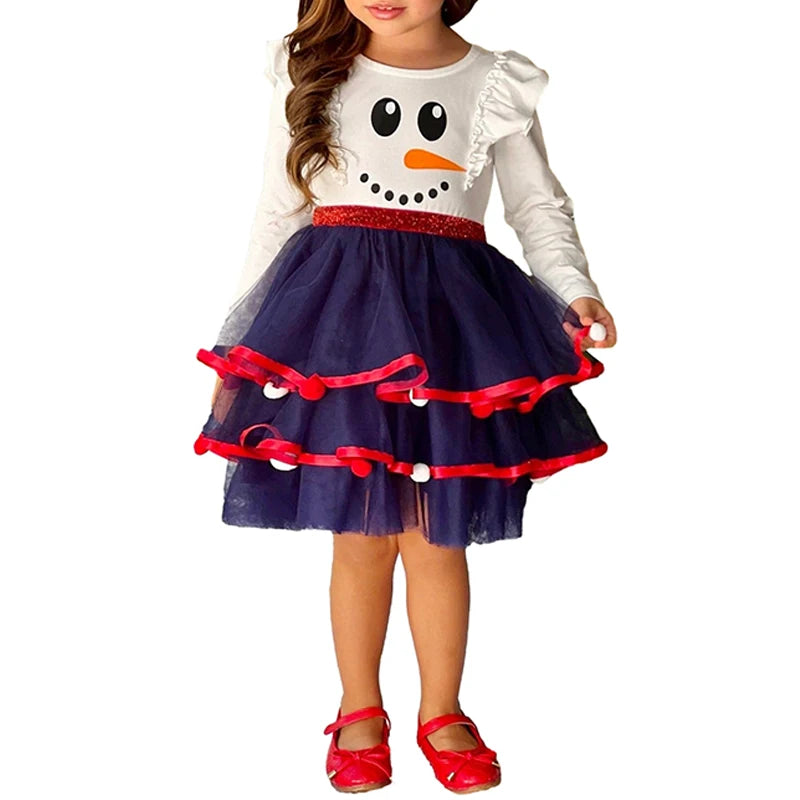 Children s Christmas Santa Claus Costume Round Neck Long Sleeve Dress Party Cosplay Costume for Christmas Celebration