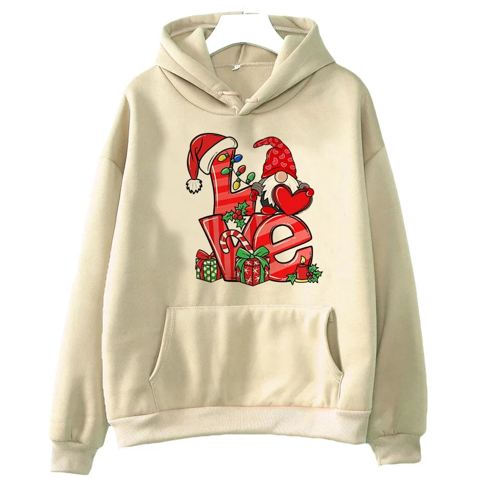 Christmas hoodie Y2K anime soft fabric winter female tracksuits comfortable printed design pattern
