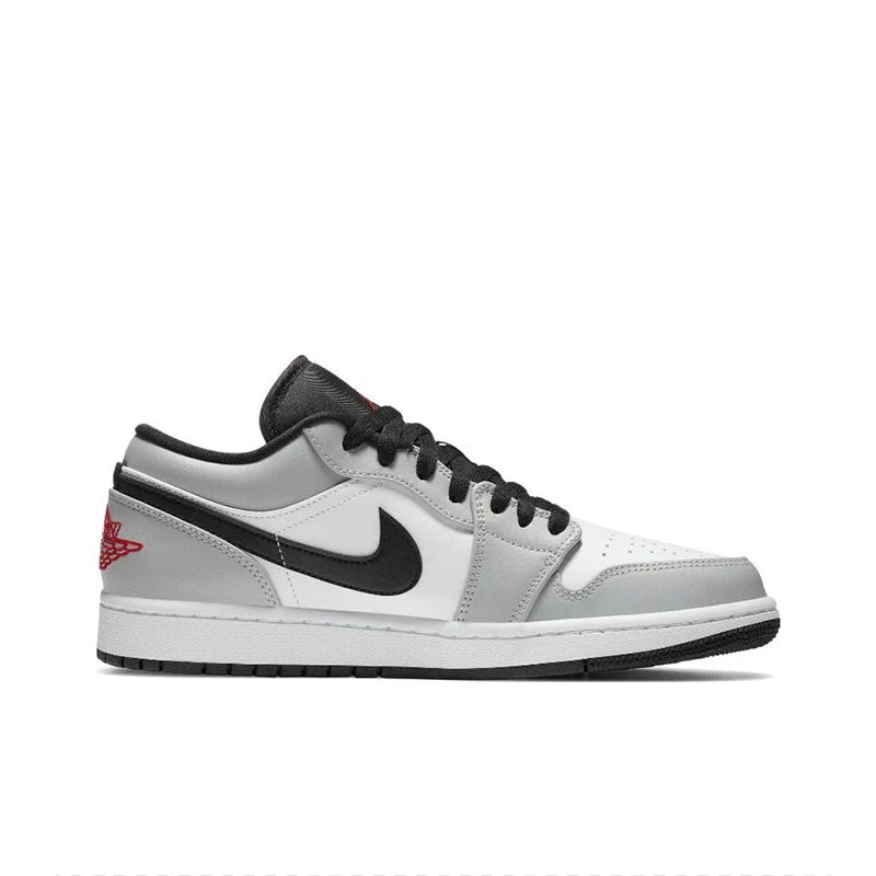 Original Air Jordan 1 "Light Smoke Grey"For Men's Trend Retro Non-Slip Low Top Retro Basketball Shoes Sneakers